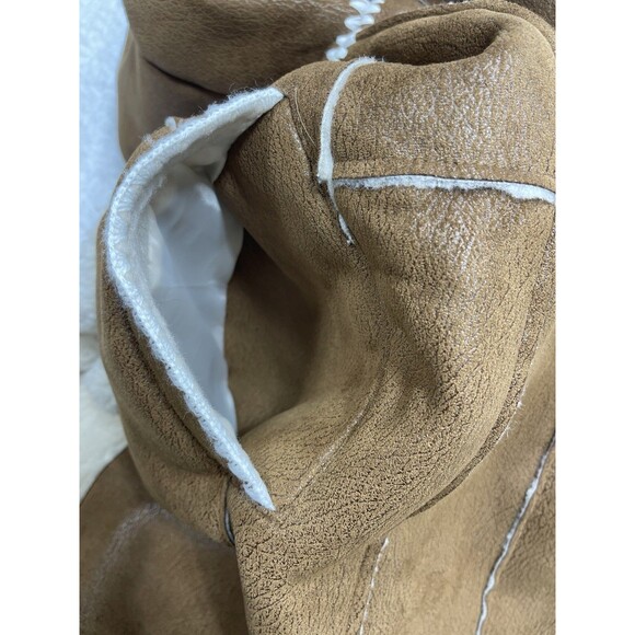 Avec Les Filles Anthropologie Coat Women Brown Faux Shearling Retro Size XS NWT - Picture 12 of 13